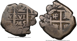 Philip V Cob 2 Reales 1745 P-q F15 NGC, Potosi mint, KM29a, Cal-933. 6.35gm. Accompanied by the original collector envelope. HID09801242017 © 2024 Her...