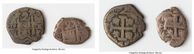 Philip V Pair of Uncertified 2 Reales, 1) 2 Reales 1719 P-Y, Potosi mint, KM29, Cal-895. 4.54gm. 2) 2 Reales 1745 P-q, Potosi mint, KM29a, Cal-933. 5....