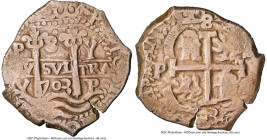 Philip V Cob 8 Reales 1703 P-Y XF45 NGC, Potosi mint, KM31, Cal-1538. 26.80gm. Accompanied by the original collector envelope. HID09801242017 © 2024 H...