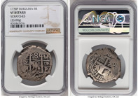 Philip V Cob 8 Reales 1738 P-M VF Details (Scratches) NGC, Potosi mint, KM31a, Cal-1576. 26.00gm. Accompanied by the original collector envelope. HID0...