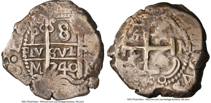 Philip V Cob 8 Reales 1740 P-M VF35 NGC, Potosi mint, KM31a, Cal-1579. 27.05gm. ...