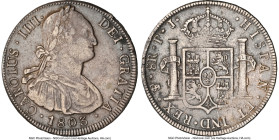 Charles IV 8 Reales 1803 PTS-PJ XF Details (Stained) NGC, Potosi mint, KM73, Cal-1007. Accompanied by the original collector envelope. HID09801242017 ...