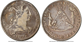 Charles IV silver Proclamation Medal 1789 VF Details (Plugged) NGC, Potosi mint, Herrera-187. 38mm. Struck to announce the ascension of Charles IV at ...