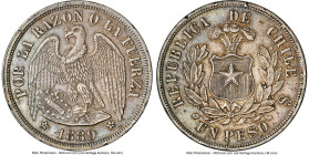 Republic Peso 1889 AU Details (Reverse Rim Damage) NGC, Santiago mint, KM142.1. HID09801242017 © 2024 Heritage Auctions | All Rights Reserved www.HA.c...