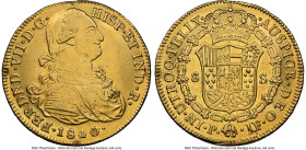 Ferdinand VII gold 8 Escudos 1810/09 P-JF AU Details (Removed From Jewelry) NGC, Popayan mint, KM66.2, Cal-1808, Onza-1277. A collectible issue whose ...