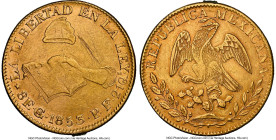 Republic gold 8 Escudos 1853 Go-PF AU Details (Mount Removed, Obverse Scratched) NGC, Guanajuato mint, KM383.7, Fr-72. HID09801242017 © 2024 Heritage ...