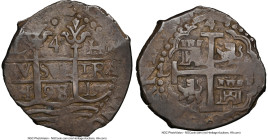 Charles II Cob 4 Reales 1698/7 L-H XF40 NGC, Lima mint, KM23, cf. Cal-473 (there without overdate). 13.65gm. An attractive mid-grade Cob 4 Reales with...