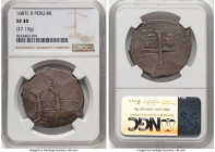 Charles II Cob 8 Reales 1687 L-R XF40 NGC, Lima mint, KM24, Cal-589. 27.13gm. Accompanied by the original collector envelope. HID09801242017 © 2024 He...