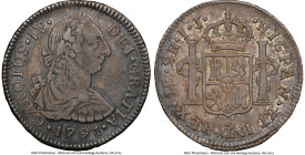 Charles IV 2 Reales 1791 LM-IJ VF35 NGC, Lima mint, KM85.1, Cal-571. "CAROLVS IV" type. Accompanied by the original collector envelope. HID09801242017...