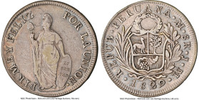 Republic 8 Reales 1829 LM-JM VF30 NGC, Lima mint, KM142.3, Elizondo-113. Accompanied by the original collector envelope. HID09801242017 © 2024 Heritag...