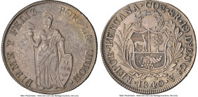 Republic 8 Reales 1840 CUZco-A AU53 NGC, Cuzco mint, KM142.9, Elizondo-149. Accompanied by the original collector envelope. HID09801242017 © 2024 Heri...