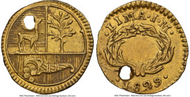 Republic gold 1/2 Escudo 1829 LIMA-JM AU Details (Holed) NGC, Lima mint, KM146.1. HID09801242017 © 2024 Heritage Auctions | All Rights Reserved www.HA...