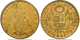 Republic gold 8 Escudos 1831 CUZCO-G AU Details (Mount Removed) NGC, Cuzco mint, KM148.2, Fr-63, Onza-2074. HID09801242017 © 2024 Heritage Auctions | ...