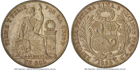 Republic Sol 1885 LIMA-TD MS63 NGC, Lima mint, KM196.22, Elizondo-214. Accompanied by the original collector envelope. HID09801242017 © 2024 Heritage ...