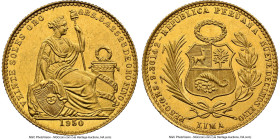 Republic gold 20 Soles 1950 MS62 NGC, Lima mint, KM229, Fr-80. HID09801242017 © 2024 Heritage Auctions | All Rights Reserved www.HA.com/TexasAuctionee...