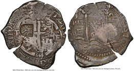 Brabant. Philip IV of Spain 48 Patards ND (1652-1672) VF30 NGC, Delm-324. 26.73gm. Host: Bolivia Philip IV Cob 8 Reales 1664 P-E (KM21); Counterstamp:...