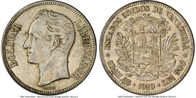 Republic 5 Bolivares 1929 AU Details (Obverse Scratched) NGC, Philadelphia mint, KM-Y24.2. HID09801242017 © 2024 Heritage Auctions | All Rights Reserv...