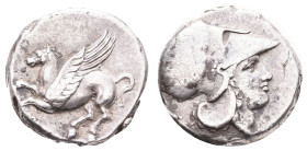 KORINTH, Stater (8,52g), 360-338 v. Chr. Av: Pegasos nach links. Rev: Athenakopf mit korinthischem Helm nach rechts. ss.