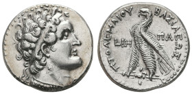 ÄGYPTEN, Tetradrachme (14,26g), Ptolemaios VI. Philometor, 164-163 v. Chr. Paphos. Av: Kopf nach rechts. Rev: Adler auf Blitzbündel nach links. Svoron...
