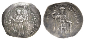 Michael VII. Dukas, 1071, Miliaresion (2,07g), Konstantinopel. Av.: Panagia Nikopoios mit Maphorion und Umschrift. Rev.: Stehender Kaiser mit Pendilie...
