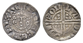 Großbritannien, London, Long Cross Penny (1,31g), 1216-1272, Heinrich III. Av.: Bekröntes Brustbild mit Lilienszepter von vorn, darum Umschrift: hENRI...