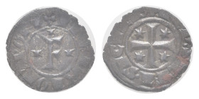 Italien, Sizilien, Messina oder Brindisi, Bi-Denaro (0,94g), 1197-1250, Friedrich II. Av: F zwischen 3 Sternchen "+ E INPERATOR ROM". Rev: Kreuz mit j...