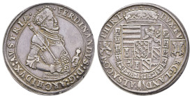 Taler, o.J., (1564-1595), Erzherzog Ferdinand, Ensisheim, Dav. 8089, Hsp., Patina, ss.