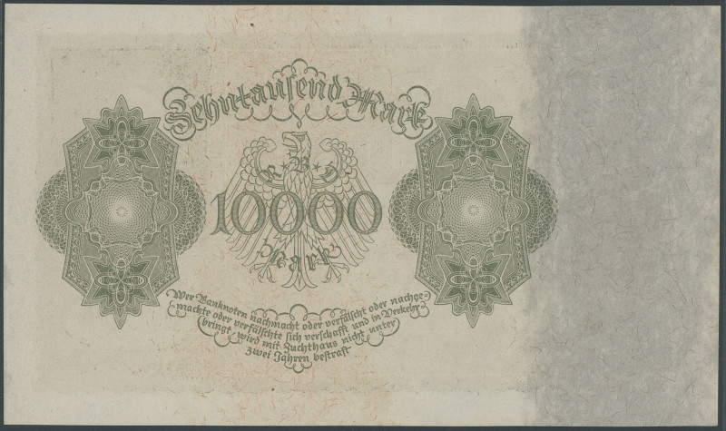 10.000 Mark 19.1.1922, vereinfachter Druck ohne Udr., Ser. F, Ro. 68b / Pick-71,...