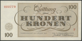 Ausgaben jüdischer Ghettos, Theresienstadt 1943: 1, 2, 5, 10, 20, 50 und 100 Kronen 1. Jänner 1943. Grab. GET-8-14, P- TH1-7. Erh I/unc.