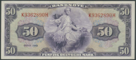 BDL, Set 3 Stk.: 10 Deutsche Mark 1948 (III), 20 Deutsche Mark 1948 (III) und 50 Deutsche Mark 1948 (II), Ro. 238, 240, 242.