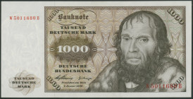 1000 Deutsche Mark 2.1.1960, Serie W/B, Ro. 268a, I/unc.