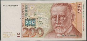 200 Deutsche Mark 2.1.1996, Serie AK/N, Ro. 311a, Erh. I-/aunc.