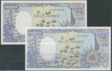 Tschad, Republik, 2x 1000 Francs 1985-92, P-10Aa. I/unc.