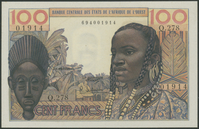 Westafrikanische Staaten, Banque Centrale des États de l'Afrique de l'Ouest, 100...