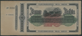 Brasilien, Banco da Bahia, 25 Mil. Reis o.D. (1860) Blanko zu Serie 4, Nr. 16596. ohne Unterschriften, PS 387, I-II/aunc