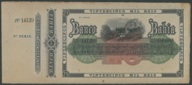 Brasilien, Banco Bahia, 25 Mil. Reis o.D. (1860) Blanko zu Serie 4, Nr. 14139. PS 387, II/XF.