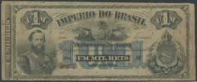 Brasilien, Imperio do Brasil, Thesouro Nacional, 1 Mil. Reis o.D. (1870), Estampa 5 a, Pick A244.IV/F.