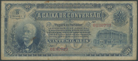 Brasilien, Caixa de Conversao, 20 Mil. Reis 6.12.1906. Pick 95, IV/F.