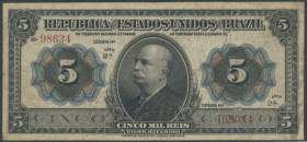 Brasilien, Republik, Regional, Set 3 Stk.; 5 Mil. Reis o.D. (1913) E. 14A, P-24 (IV+); 2x 5 Mil. Reis o.D. (1925) E. 19A P29 b & c (III-IV).