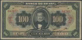 Brasilien, Banco do Brazil, 100 Mil. Reis L.1923. E1 A. Pick 120a. III/VF.