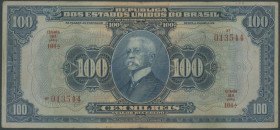 Brasilien, Republik, 100 Mil Reis o.D. (1925) E. 16A, Pick 70d. IV/F.