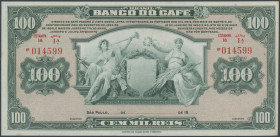Brasilien, Banco do Cafe, 100 Mil. Reis, o.D. (1929) Reminder der Ausgabe von 19.01.1890. P S541r. II/XF