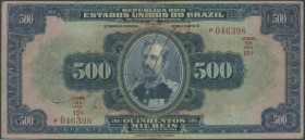 Brasilien, Thesouro Nacional, 500 Mil. Reis o.D. (1931) "BRAZIL" 1 Signatur, Pick 92a. IV/ F.