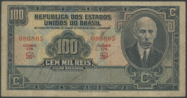Brasilien, Thesouro Nacional, 100 Mil. Reis ND (1936) Pick 71. IV/F.