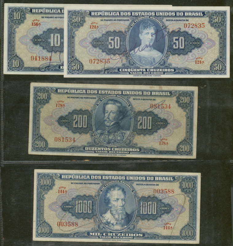Brasilien, Republica Dos Estados Unidos do Brasil, Valor Recebido 1943-1944, Set...