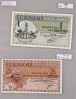 Suriname, Republik 1986-2004, Lot 21 Stk., alle vorbestimmt Pick 116-135, darunter: 1000 Gulden 1.9.1963 (P-124), 500 Gulden 9.1.1988 (P-135). alle I/...