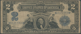 USA, Silver Certificate, 2 Dollars 1899. Signatur: Speelman-White, Fb. 258. V/VG.
