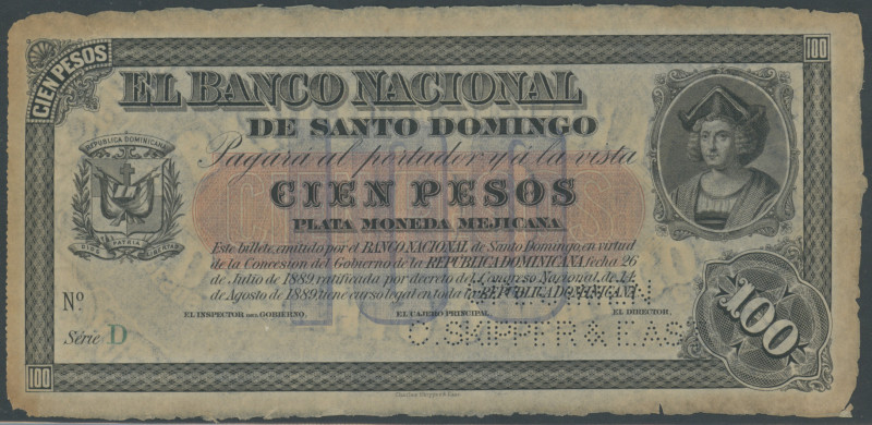 Dominikanische Republik, EL Banco National de Santo Domingo, 100 Pesos o.D. L. 1...
