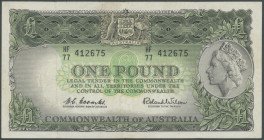 Australien, Commonwealth of Australia, 2 Noten: 1 Pound o.D. (1938-52) P26 a (III-IV) und 1 Pound o.D. (1953-1960) P-30a (III).