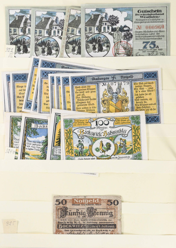 Deutschland, 1917-1922, Sammlung Notgeld städtische Serienscheine nur mit Buchst...